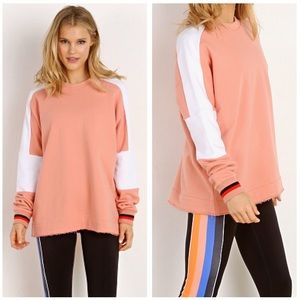 PE NATION Pink Colorblock Sweater